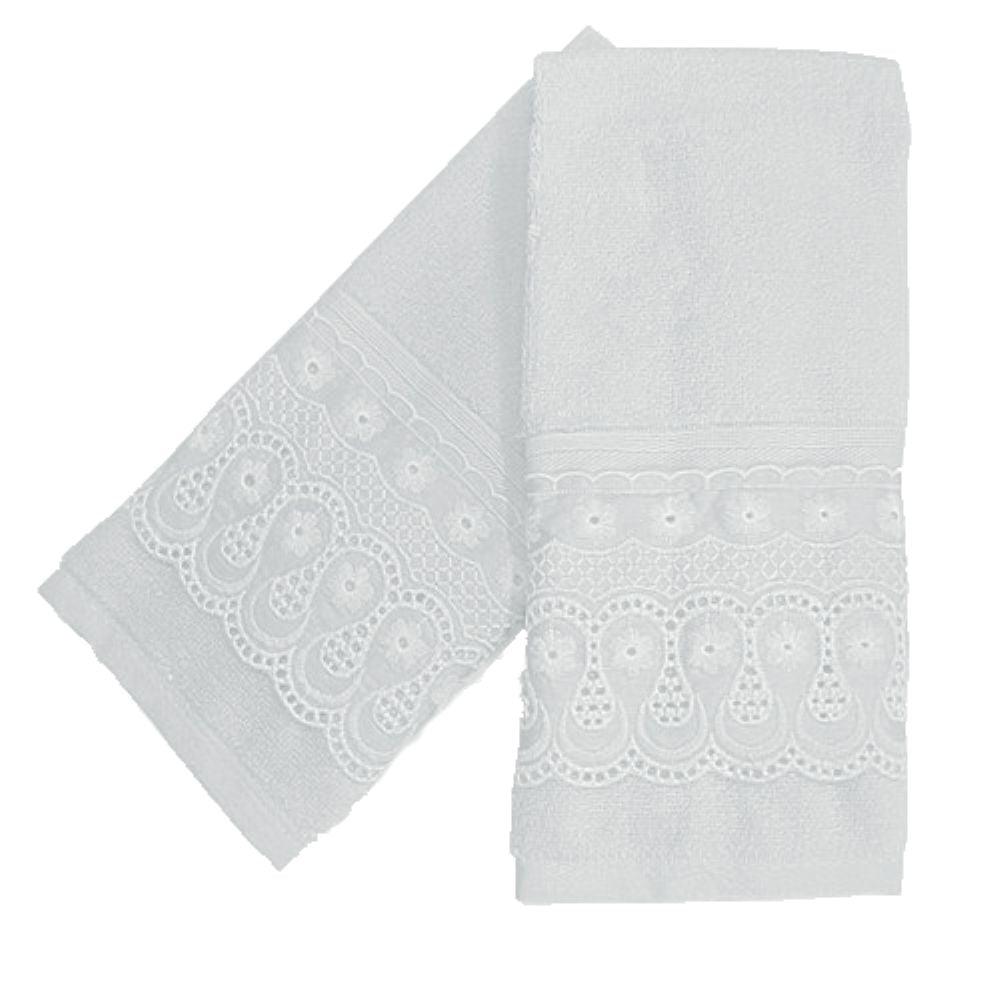 KIT TOALHA SOCIAL RENASENÇA 2 PEÇAS 30cm x 50cm BRANCO