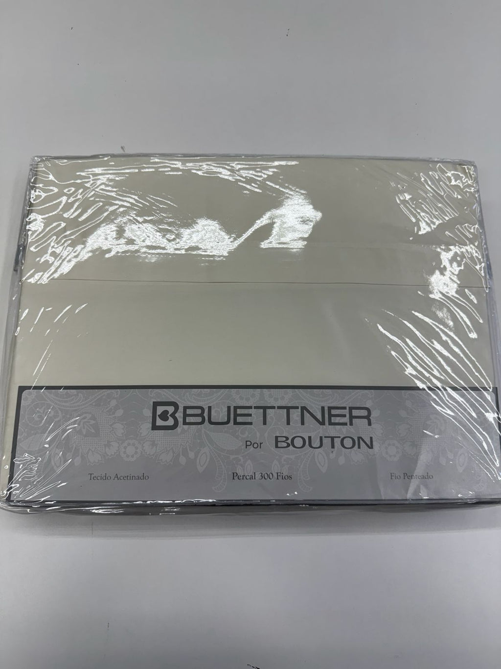 Jogo de Cama Buettner Percal 300 Fios - 100% Algodão - Queen - Perola