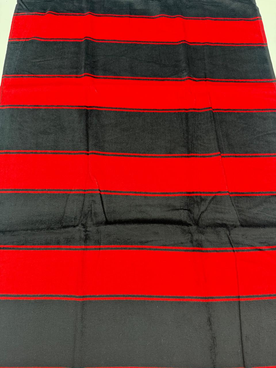 TOALHA ESTAMPADA OFICIAL FLAMENGO LISTRADA