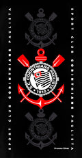 TOALHA AVELUDADA OFICIAL DO CORINTHIANS BORDADA