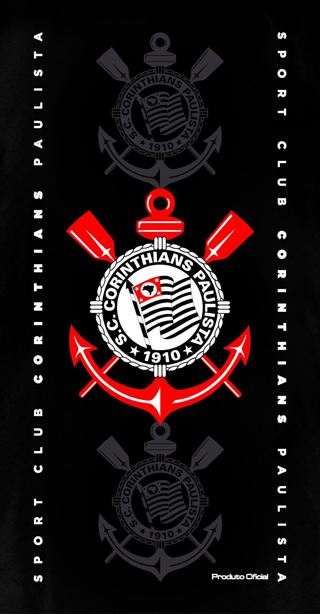 TOALHA AVELUDADA OFICIAL DO CORINTHIANS BORDADA