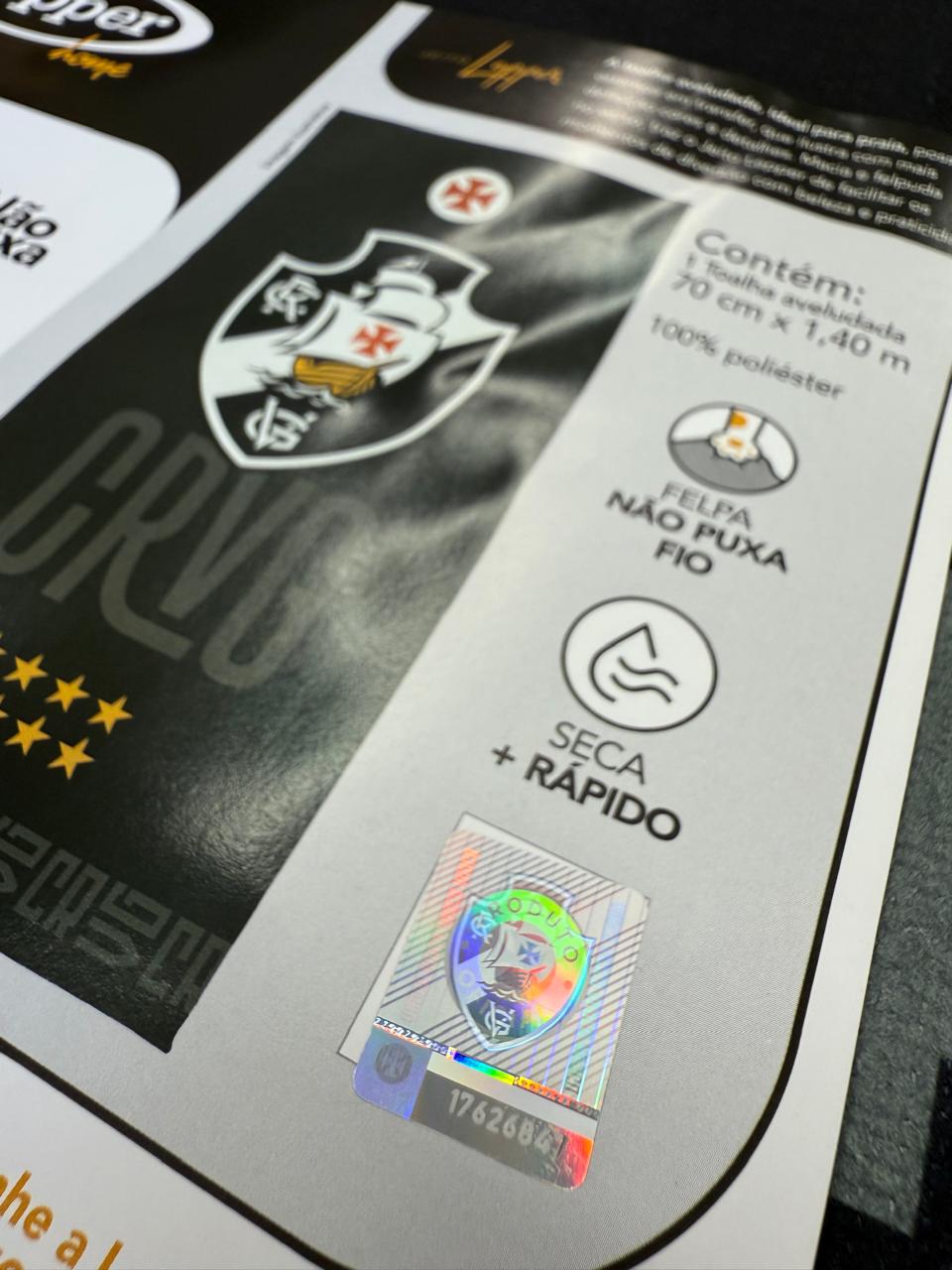 TOALHA AVELUDADA OFICIAL DO VASCO CRVG