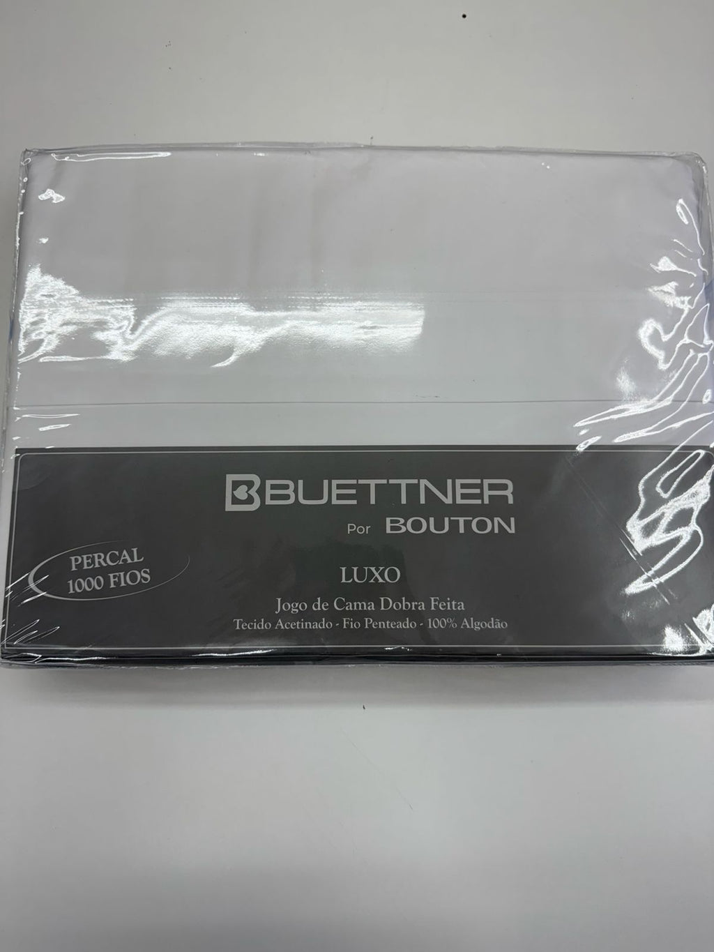 Jogo de Cama Buettner Percal 1000 Fios - 100% Algodão - Queen - Branco