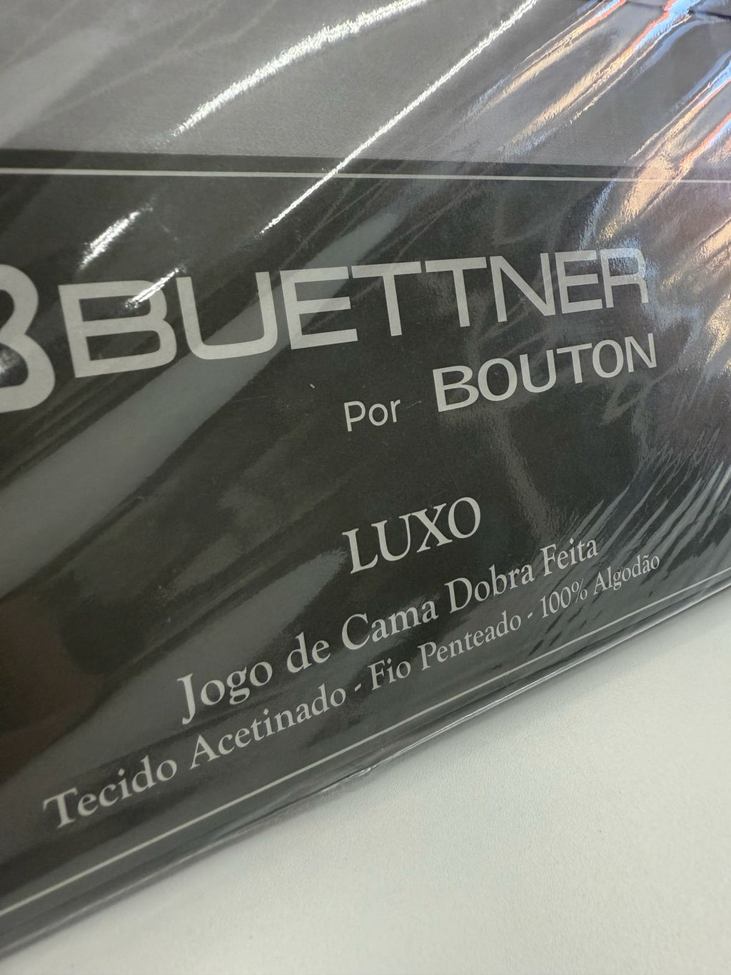 Jogo de Cama Buettner Percal 1000 Fios - 100% Algodão - Casal - Prata