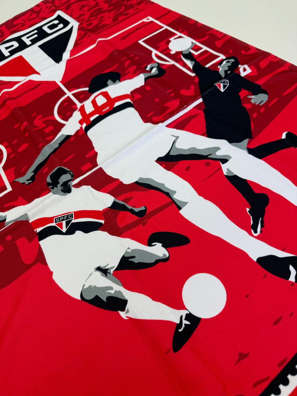 TOALHA AVELUDADA OFICIAL DO SÃO PAULO TRICAMPEÃO MUNDIAL