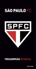 TOALHA AVELUDADA OFICIAL SÃO PAULO TRICAMPEÃO MUNDIAL
