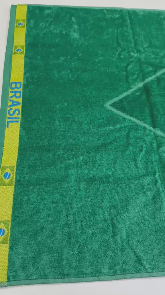 TOALHA DE JACQUARD DO BRASIL VERDE