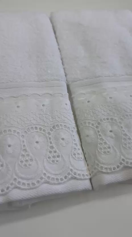 KIT TOALHA SOCIAL RENASENÇA 2 PEÇAS 30cm x 50cm BRANCO