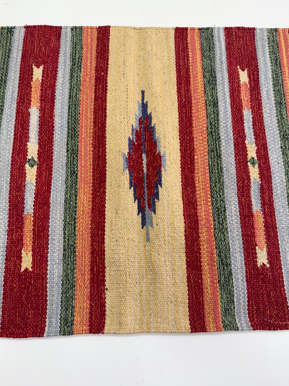TAPETE KILIM 100% ALGODAO 0,50 X 0,70 DES. 004/UNICO