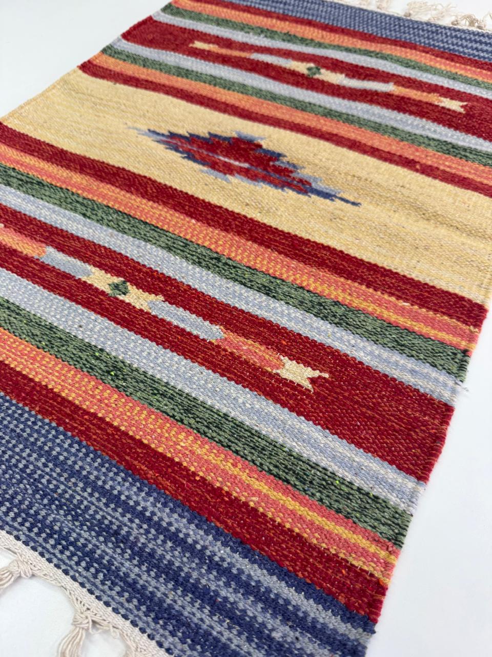 TAPETE KILIM 100% ALGODAO 0,50 X 0,70 DES. 004/UNICO