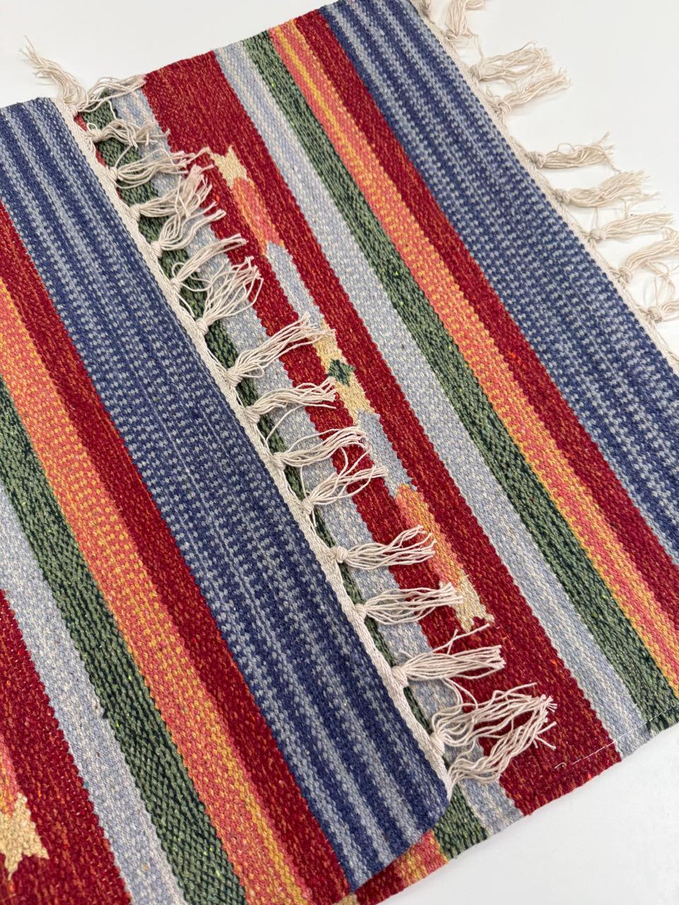 TAPETE KILIM 100% ALGODAO 0,50 X 0,70 DES. 004/UNICO